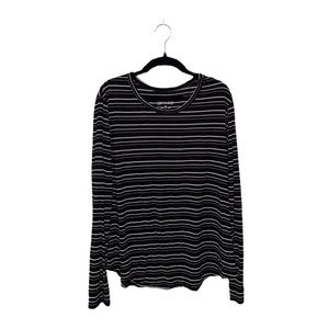 American Eagle Outfitters Black and White Striped Soft and Sexy Long Sleeve